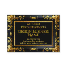 Elegante Floral Moderna Dorado Negro Ornamentado