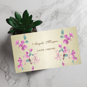 Tarjeta De Visita Elegante Floral Profesional