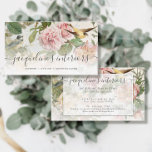Tarjeta De Visita Elegante floral Rubor Pink Vintage Rosas Busi<br><div class="desc">"Elegante Rubor Floral Pink Vintage Birds Rosas tarjetas de negocios". Obra de arte de época de rosas ingleses y peonías en tintes rosados de color amarillo, emparejados con pájaros cantantes y rodeados de una hermosa vegetación de hojas. El diseño incluye la firma de escritura a mano de guiones y un...</div>