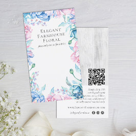 Tarjeta De Visita Elegante Floral Rustic Wood Earring Jewelry Displa