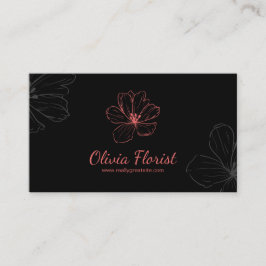 Tarjeta De Visita Elegante Florismo Con Código QR