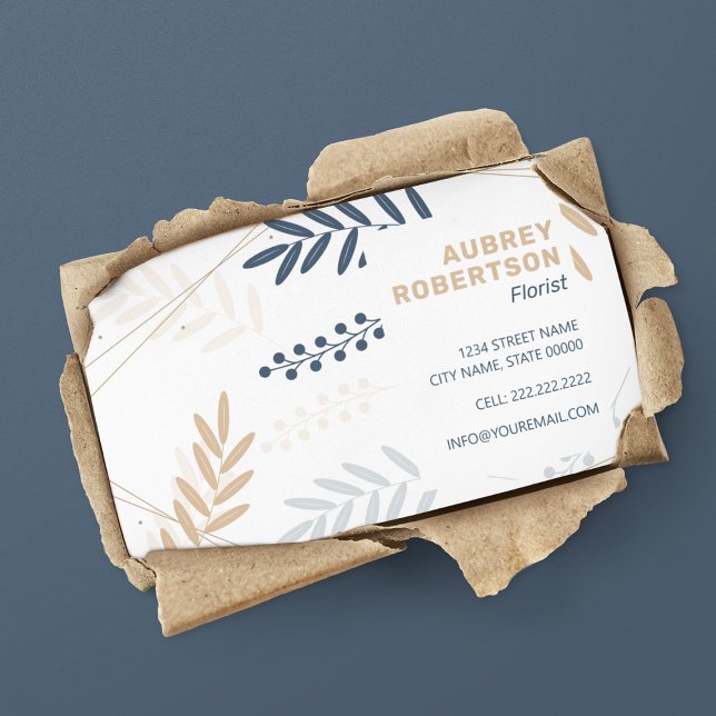 Tarjeta De Visita Elegante florista Minimalista (Subido por el creador)