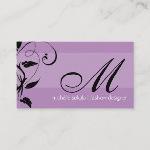 Tarjeta De Visita elegante; flourish del monograma