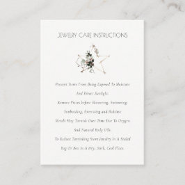 Tarjeta De Visita Elegante Foliage Star Wreath Joyry Festial Cuidado