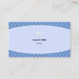 Tarjeta De Visita Elegante fondo azul claro y estrellado