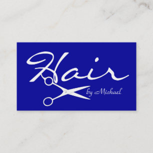 Tarjeta De Visita Elegante fondo azul elegante del cabello
