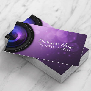 Tarjeta De Visita Elegante fondo morado Fotografía moderna