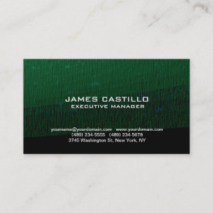 Tarjeta De Visita Elegante Fondo Verde Moderno Profesional