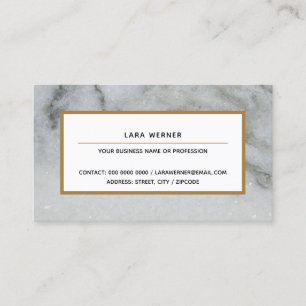 Tarjeta De Visita elegante forma rectangular de mármol gris profesio