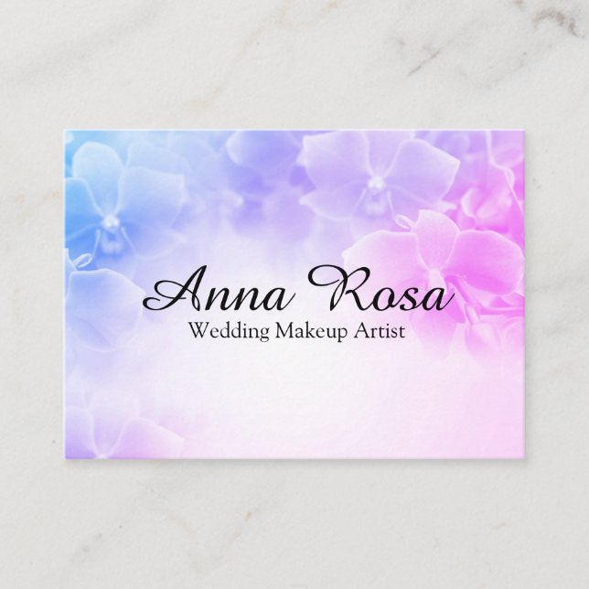 Tarjeta De Visita *~* Elegante foto de macro flor rosa de Lavanda (Anverso)