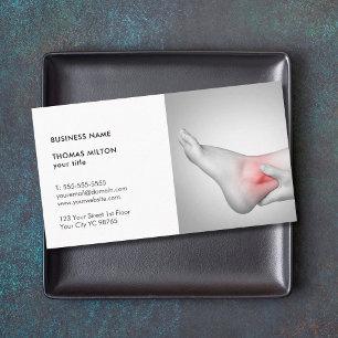 Tarjeta De Visita Elegante foto de una Médica de ánkle de mujer