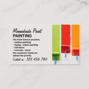 Tarjeta De Visita Elegante foto del servicio de pintura