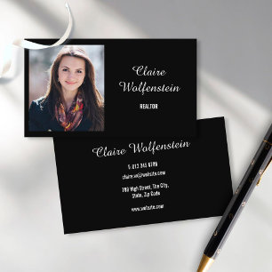 Tarjeta De Visita Elegante Foto Profesional Moderna
