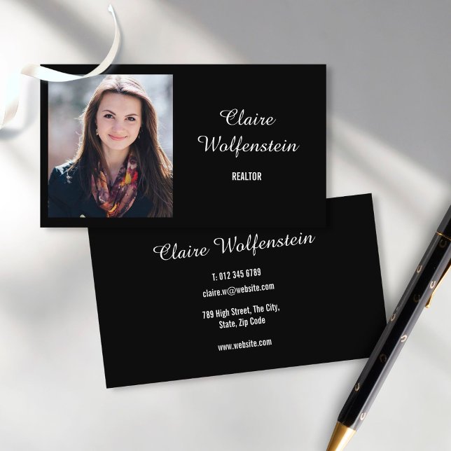 Tarjeta De Visita Elegante foto profesional moderna (Subido por el creador)