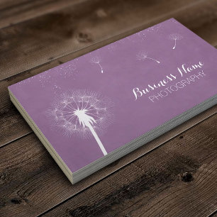Tarjeta De Visita Elegante fotografía violeta violeta violeta de dan