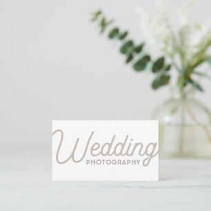 Tarjeta De Visita Elegante fotógrafo Boda moderado y blanco
