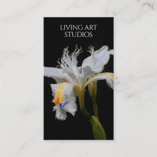 Tarjeta De Visita Elegante fotógrafo de Iris Studio Florist Nursery