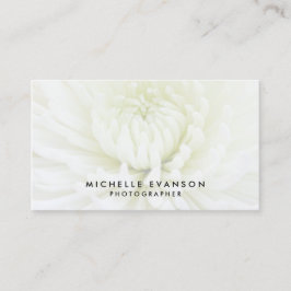 Tarjeta De Visita Elegante fotógrafo profesional de overlay blanco