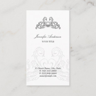 Tarjeta de visita elegante francesa barroca