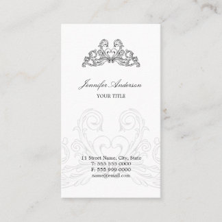 Tarjeta de visita elegante francesa barroca
