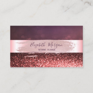 Tarjeta De Visita Elegante franja moderna, pincelada de brillo Bokeh