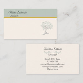 Tarjeta De Visita Elegante Frauen-Visitenkarte mit Lebensbaum