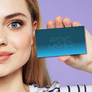 Tarjeta De Visita Elegante fuente de espejo de Moda de gradiente Ver