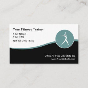 Tarjeta De Visita Elegante Gimnasio Moderno Y Rehabilitación