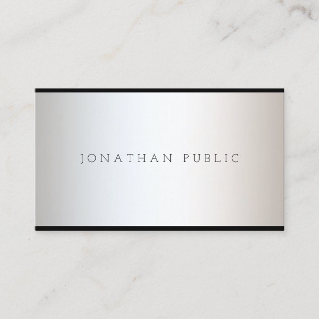 Tarjeta De Visita Elegante Glam Design Moderno Lujo Profesional (Anverso)