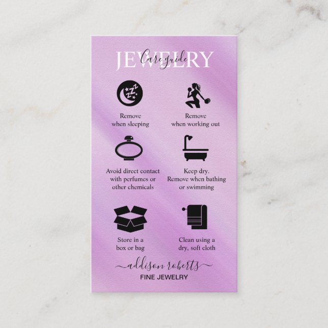 Tarjeta De Visita Elegante Glam irlandés Holografii Joyería (Anverso)