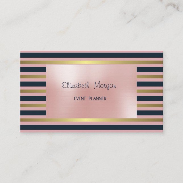 Tarjeta De Visita Elegante Glamoroso, Elegante, A Ras (Anverso)