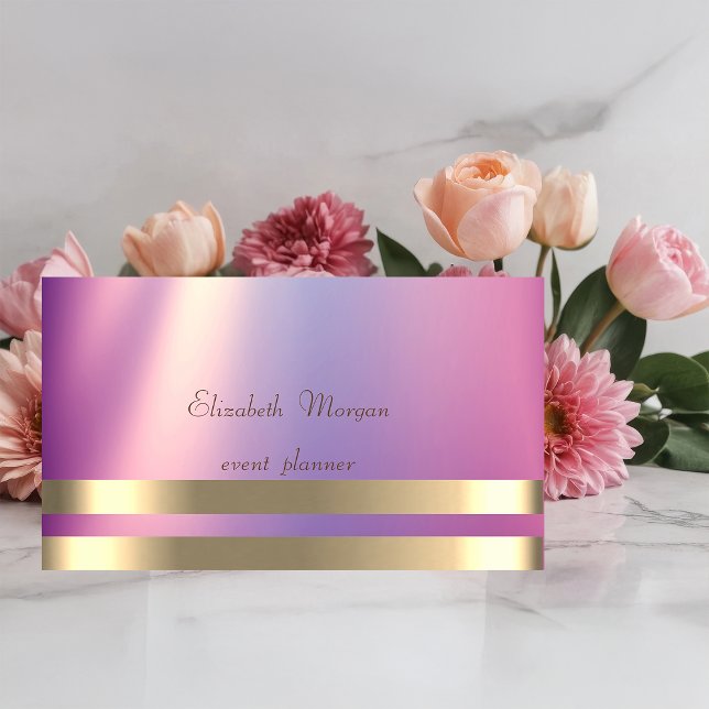 Tarjeta De Visita Elegante,Glamoroso ,Moda ,Rayas ,Luminoso (Subido por el creador)