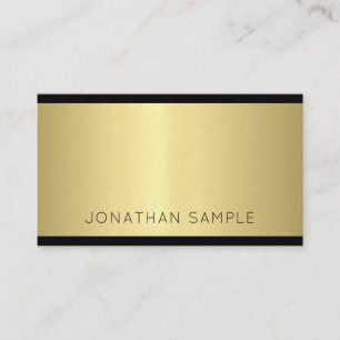 Tarjeta De Visita Elegante Glamour Diseño Moderno Oro De Lujo