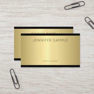 Tarjeta De Visita Elegante Glamour Diseño Moderno Oro Lujo