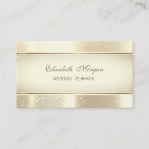 Tarjeta De Visita Elegante Glamour Moderno, Dorado Falso, Bokeh