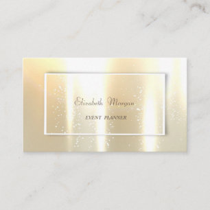 Tarjeta De Visita Elegante Glamuroso Brillante, Dorado Falso