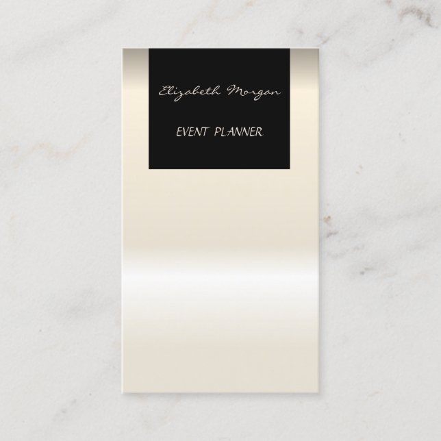 Tarjeta De Visita Elegante Glamuroso Moderno Chic (Anverso)