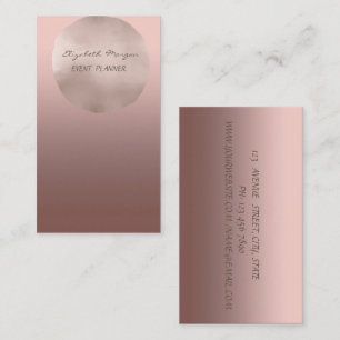 Tarjeta De Visita Elegante Glamuroso Moderno Chic, Círculo de Oro Ro
