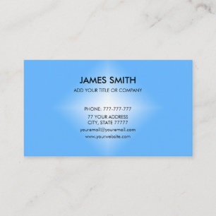 Tarjeta De Visita Elegante gradiente de diamante azul y blanco perso