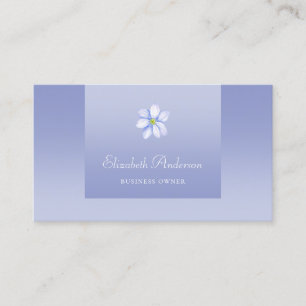 Tarjeta De Visita Elegante Gradiente de Lavanda Logo Morado Floral