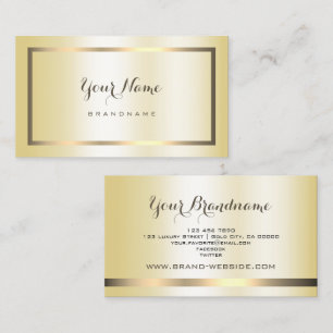 Tarjeta De Visita Elegante Gradiente de oro Efecto profesional de mo