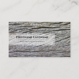 Tarjeta De Visita Elegante grano de madera de estilo blanco minimali