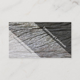 Tarjeta De Visita Elegante grano de madera de estilo blanco minimali