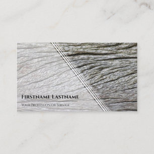 Tarjeta De Visita Elegante grano de madera de estilo blanco minimali