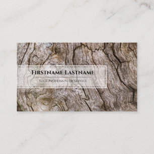 Tarjeta De Visita Elegante grano de madera de estilo blanco minimali