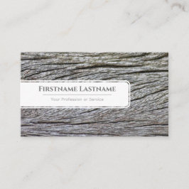 Tarjeta De Visita Elegante grano de madera de estilo blanco minimali