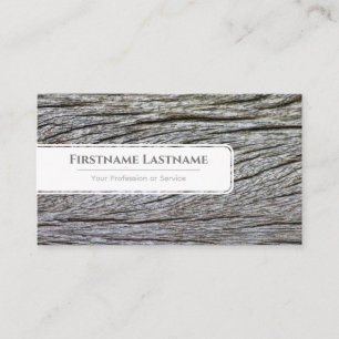 Tarjeta De Visita Elegante grano de madera de estilo blanco minimali