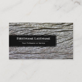 Tarjeta De Visita Elegante grano minimalista de madera negra estilo
