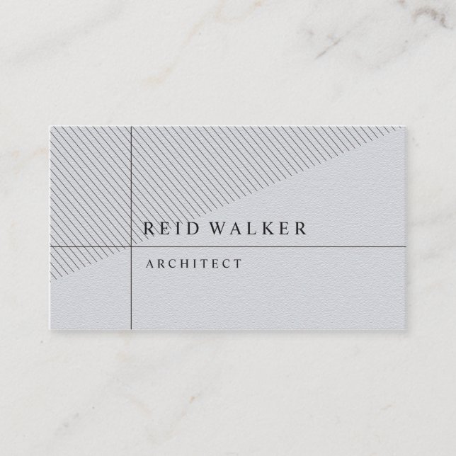 Tarjeta De Visita Elegante gris (Anverso)