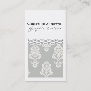 Tarjeta de visita elegante gris del diseño de